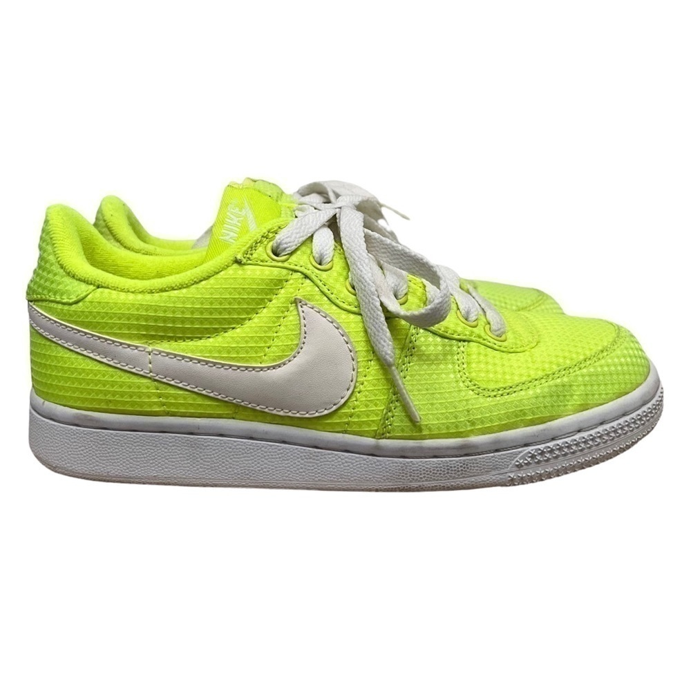 Nike Legend Neon Yellow & White Lace Up Sneakers 6